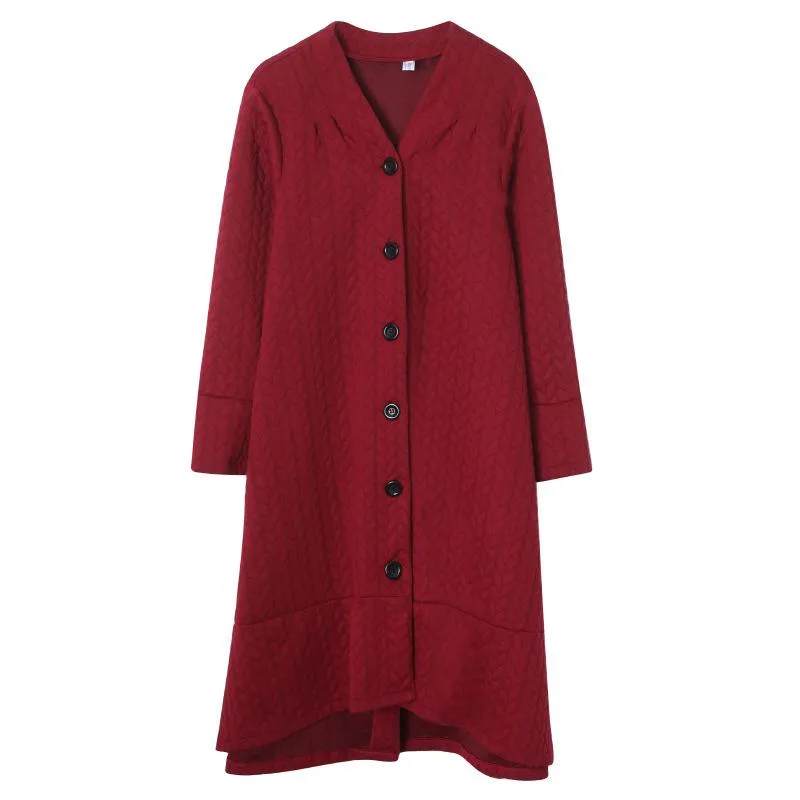 Women Plus Size Winter Knitting Overcoat