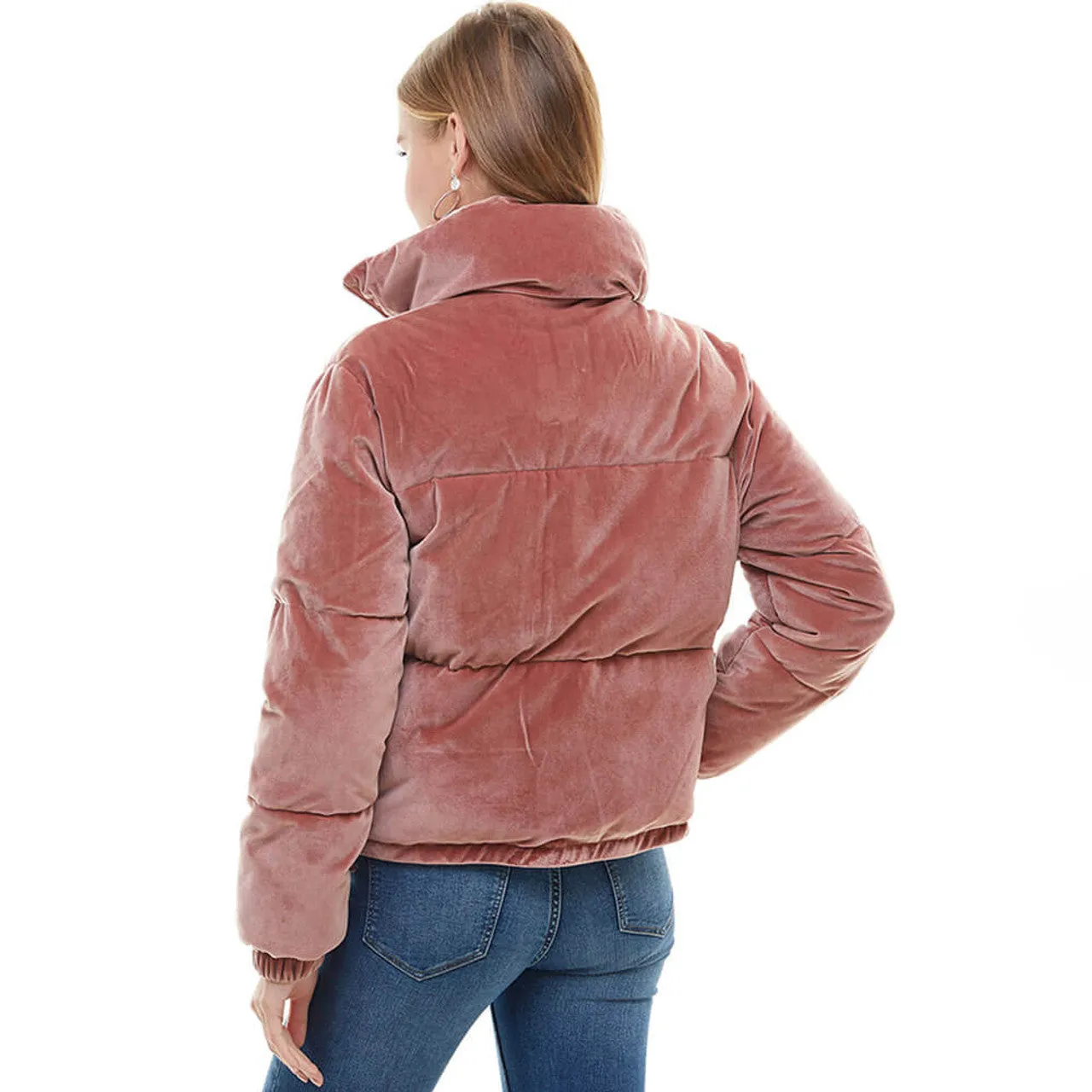 Women's Velvet Puffer Jacket